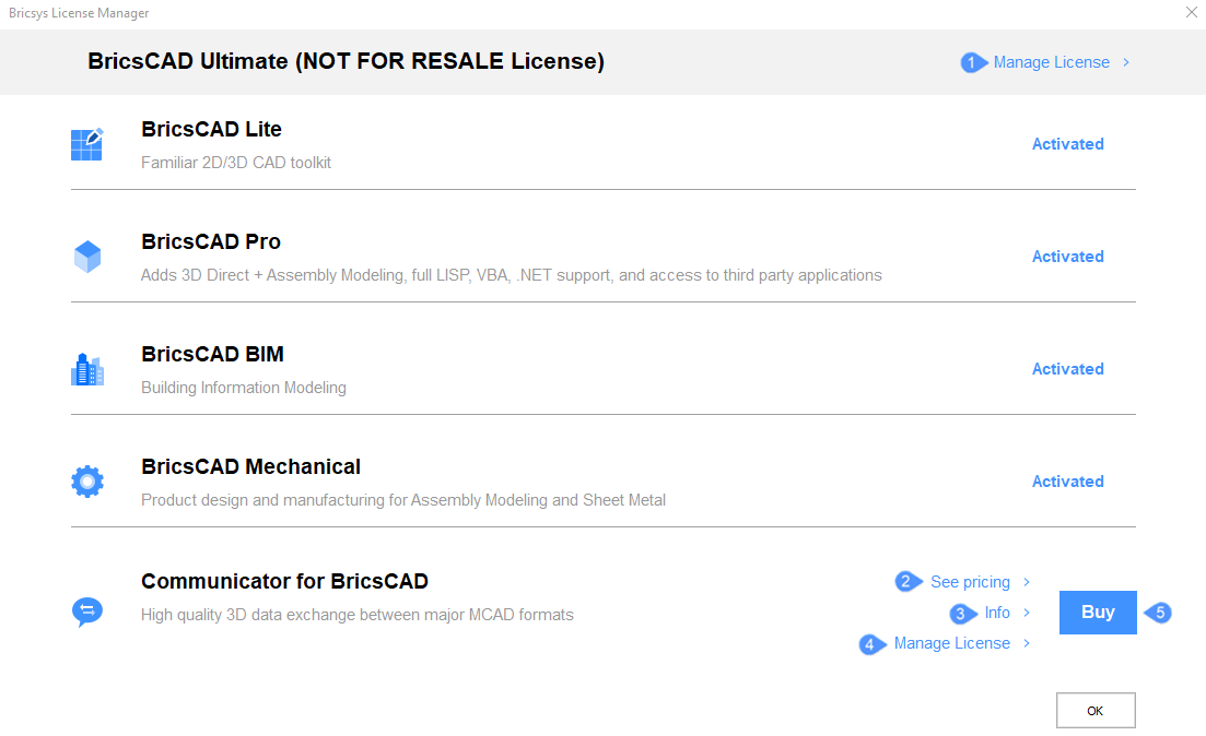 Licensemanager Command Bricscad Lite Pro Bricsys Help Center