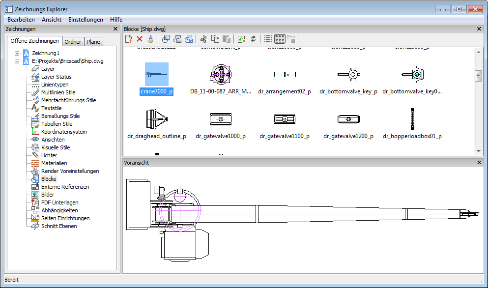 Block Explorer BricsCAD Hilfe