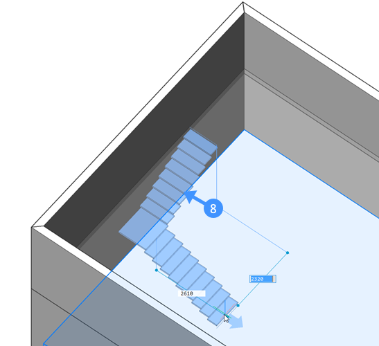 Escada de um lance. em AutoCAD, Baixar CAD (93.88 KB)