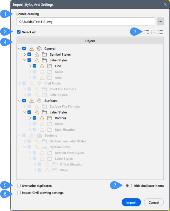 Import Styles And Settings dialog box - BricsCAD Lite & Pro | BricsCAD ...
