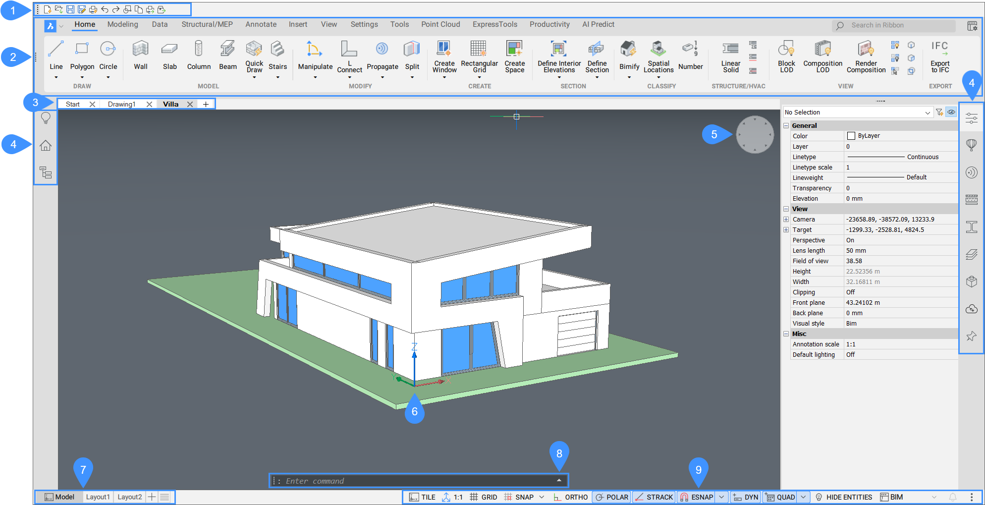 Exploring The BIM Interface BricsCAD BIM Bricsys Help Center Exploring The BIM Interface BricsCAD BIM Bricsys Help Center